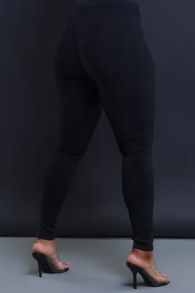 $5 Super Swank High Waist Stretchy Jeans - Black