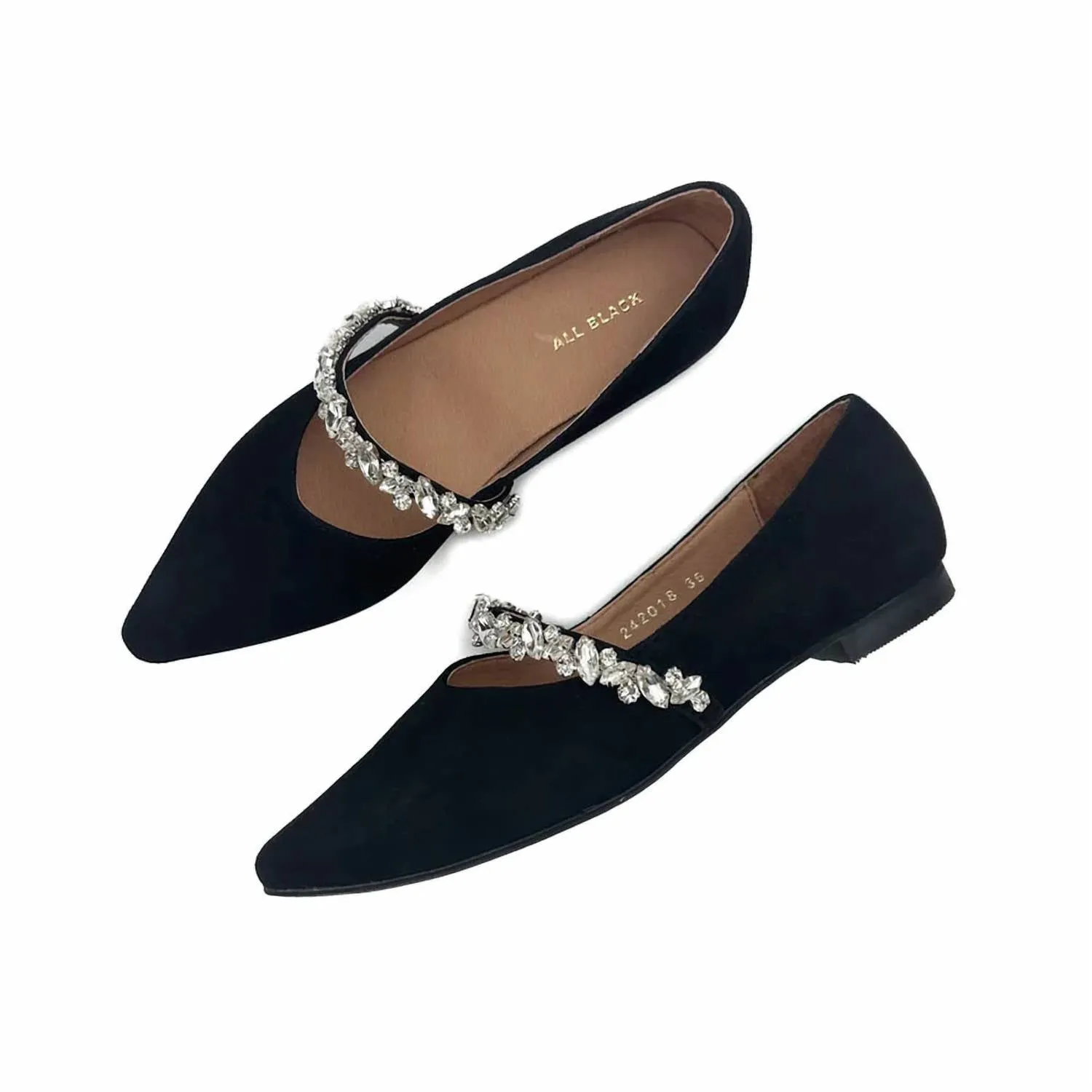 All Black - Women's Royal Mary Jane Shoes