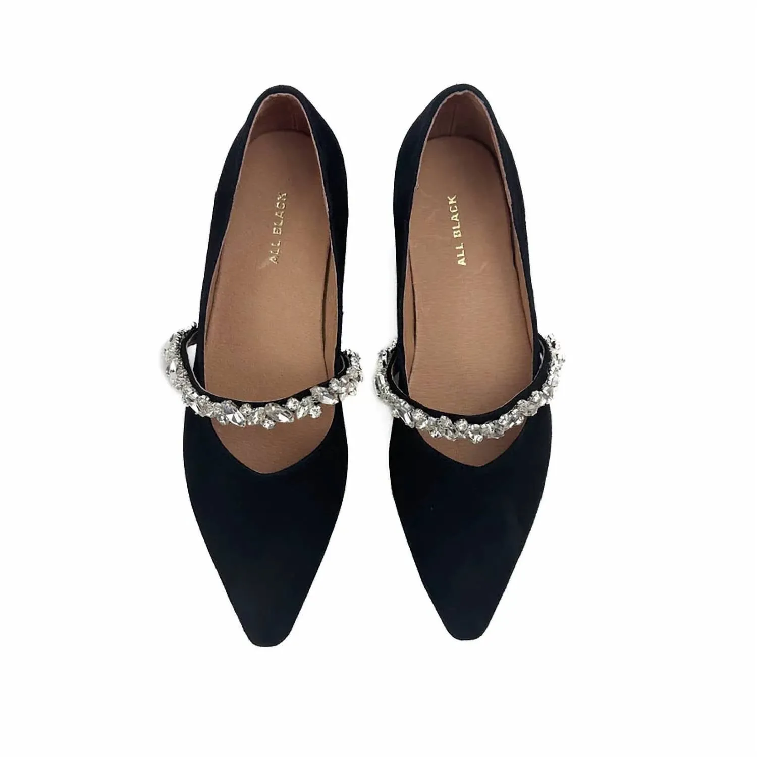 All Black - Women's Royal Mary Jane Shoes