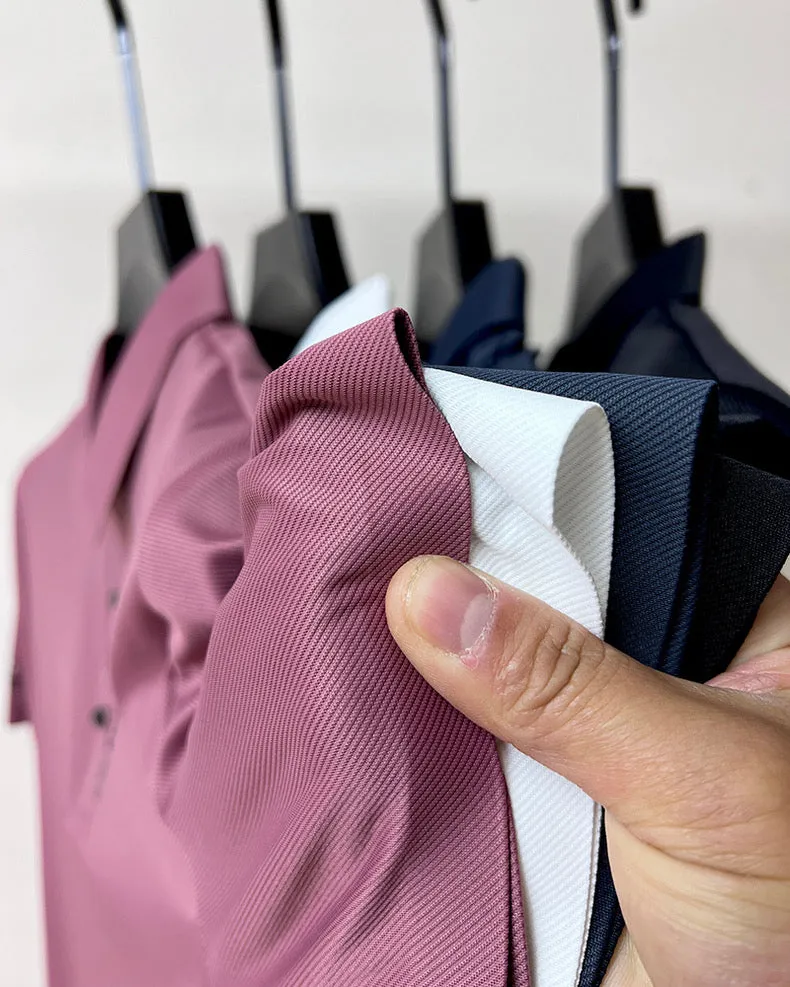 Breathable Solid Color Polo Shirt