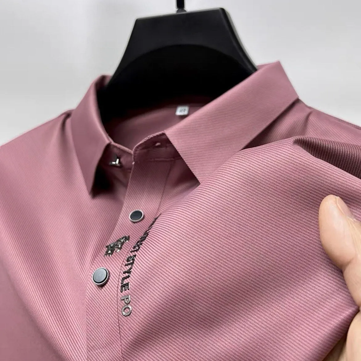 Breathable Solid Color Polo Shirt