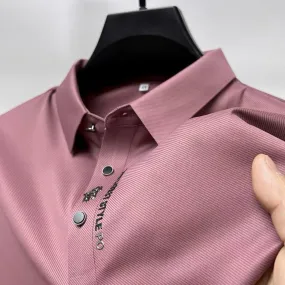Breathable Solid Color Polo Shirt