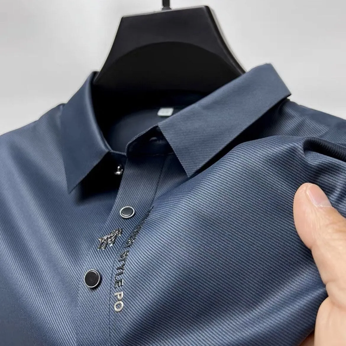 Breathable Solid Color Polo Shirt