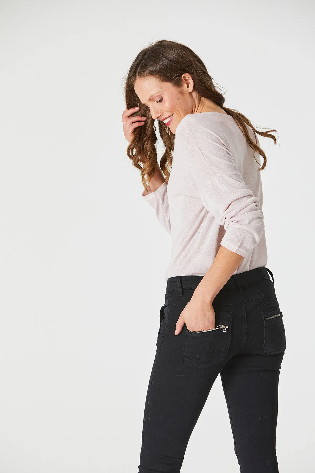button jean