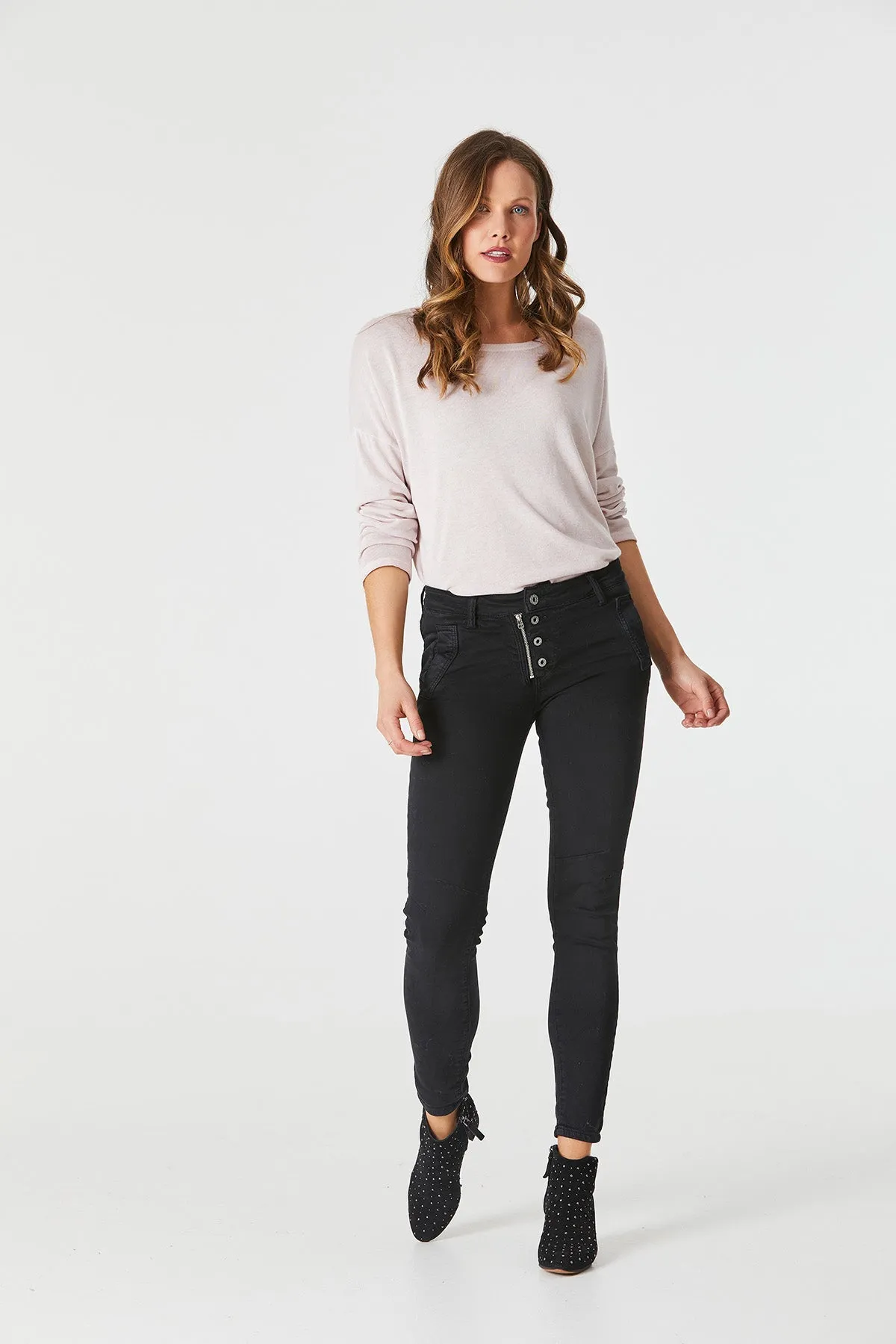 button jean
