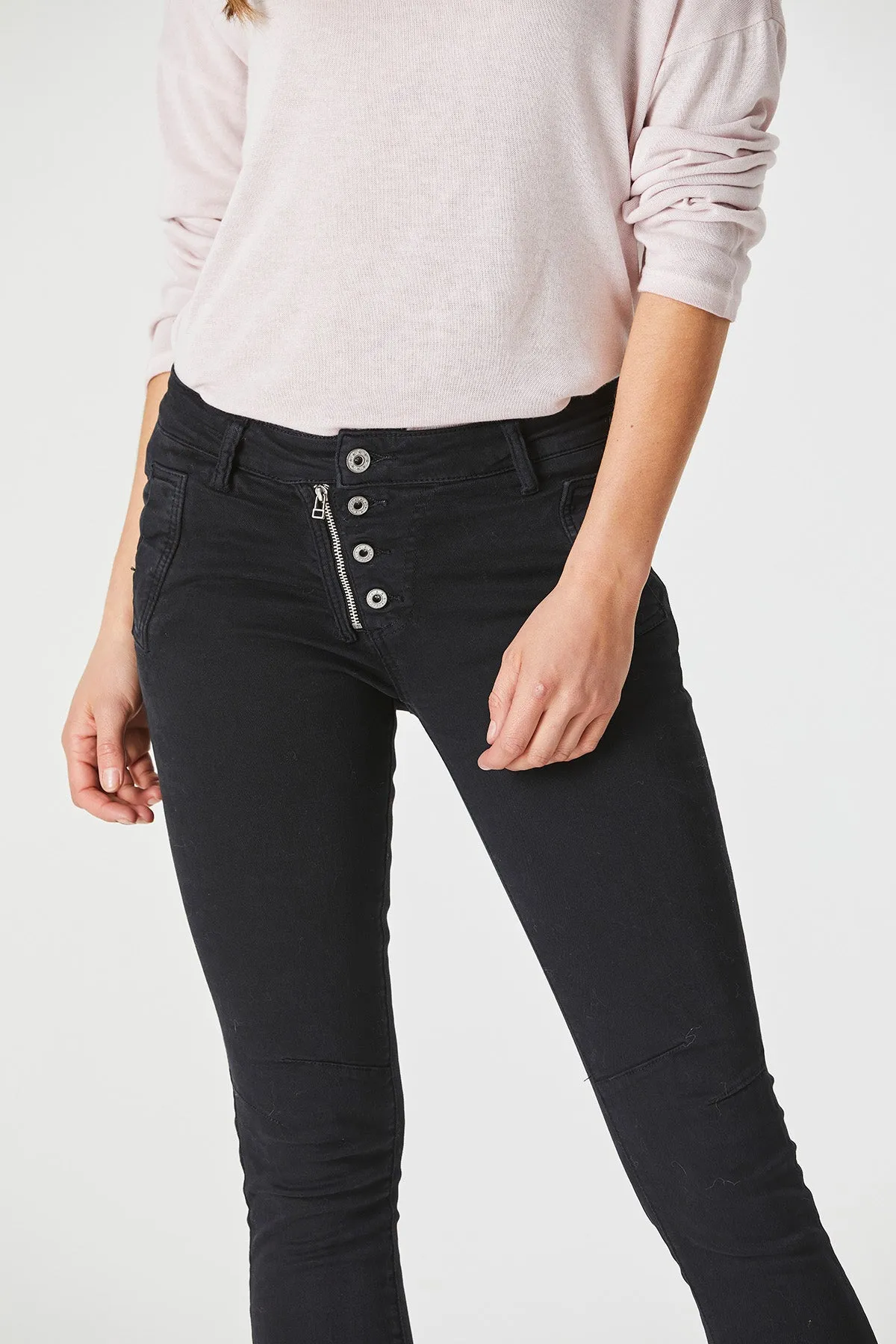 button jean
