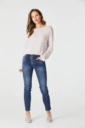 button jean