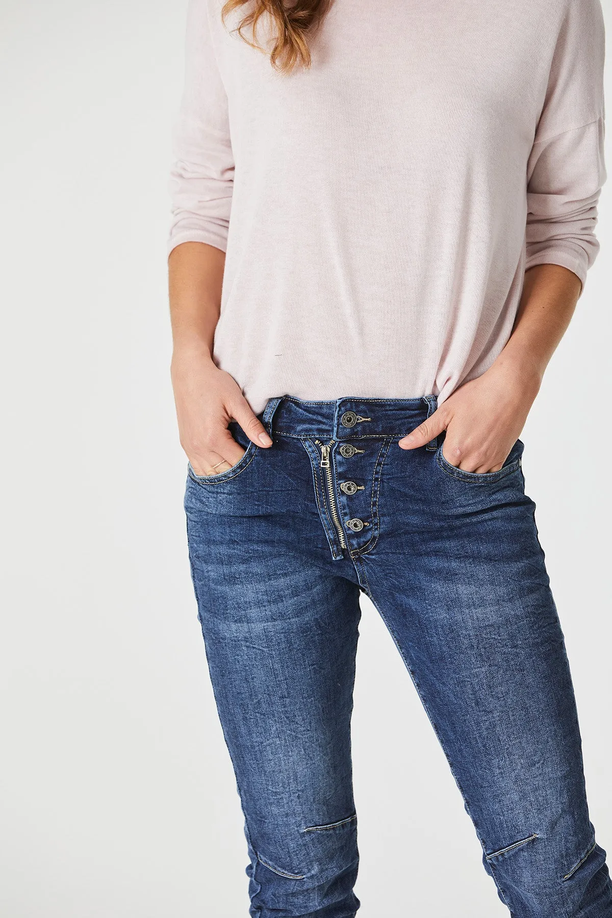 button jean