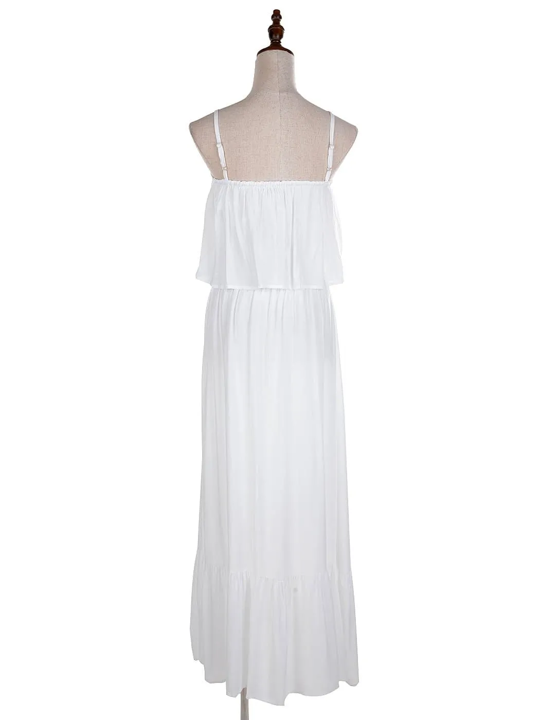 Casual Boho Spaghetti Strap Flowy Maxi Dress