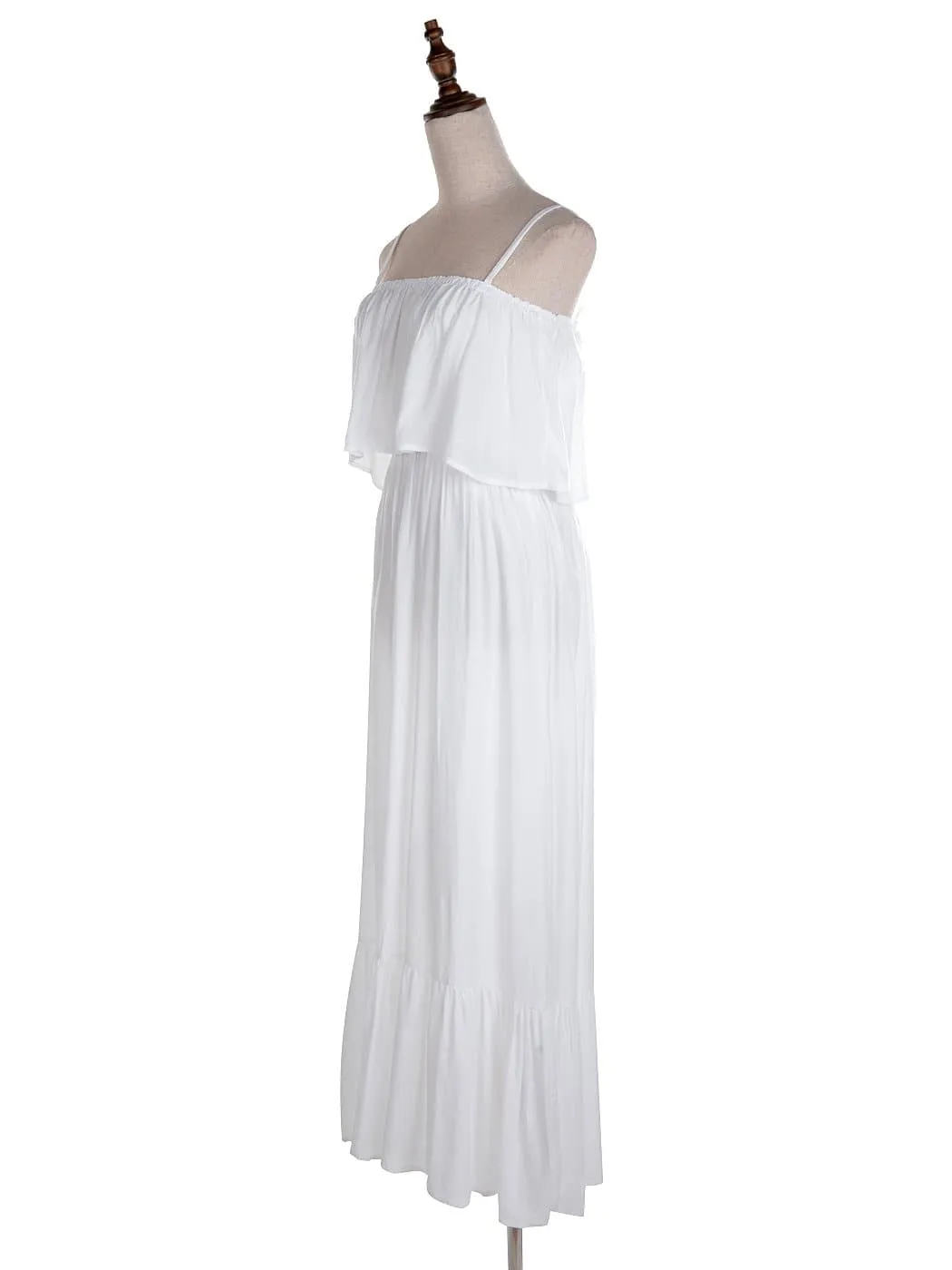 Casual Boho Spaghetti Strap Flowy Maxi Dress