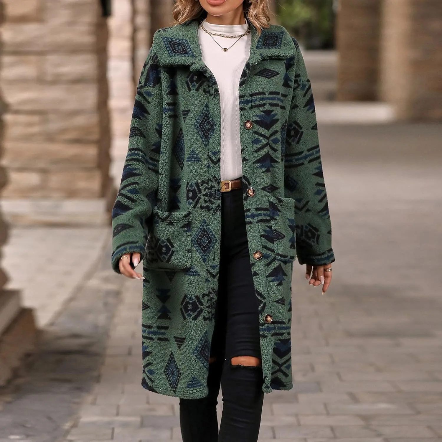 ChicCrate Trench Coat Women Long Winter Jackets Casual Classic Overcoat Trendy Peacoat Outerwear