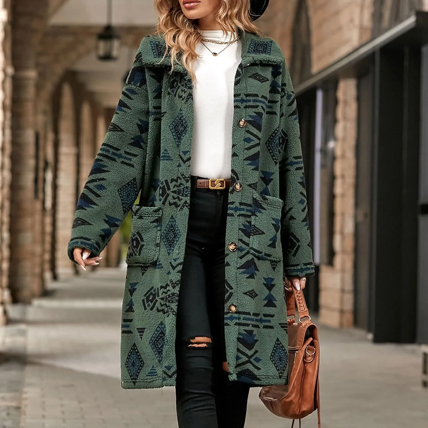 ChicCrate Trench Coat Women Long Winter Jackets Casual Classic Overcoat Trendy Peacoat Outerwear