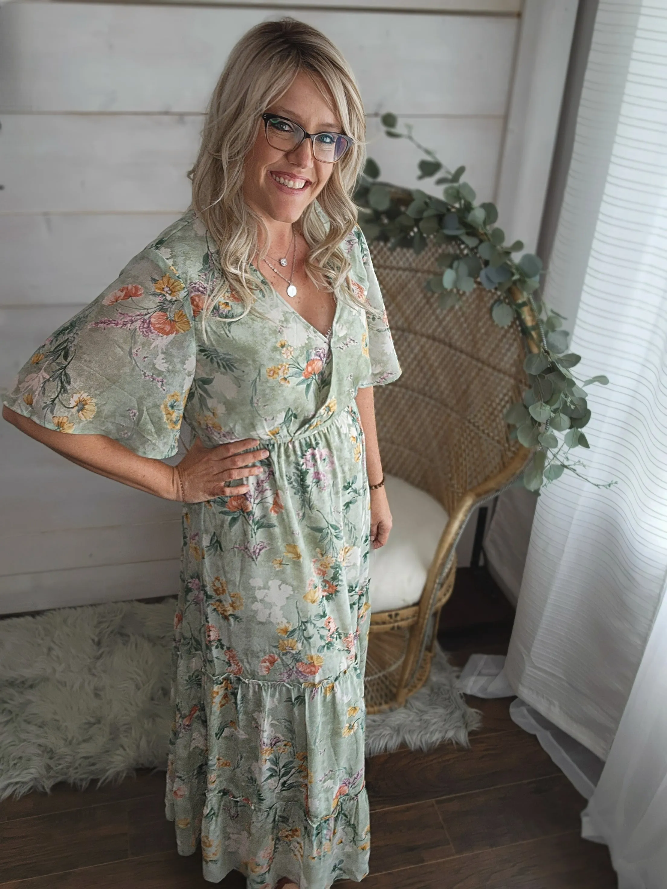 Courtney Sage Floral  * on sale