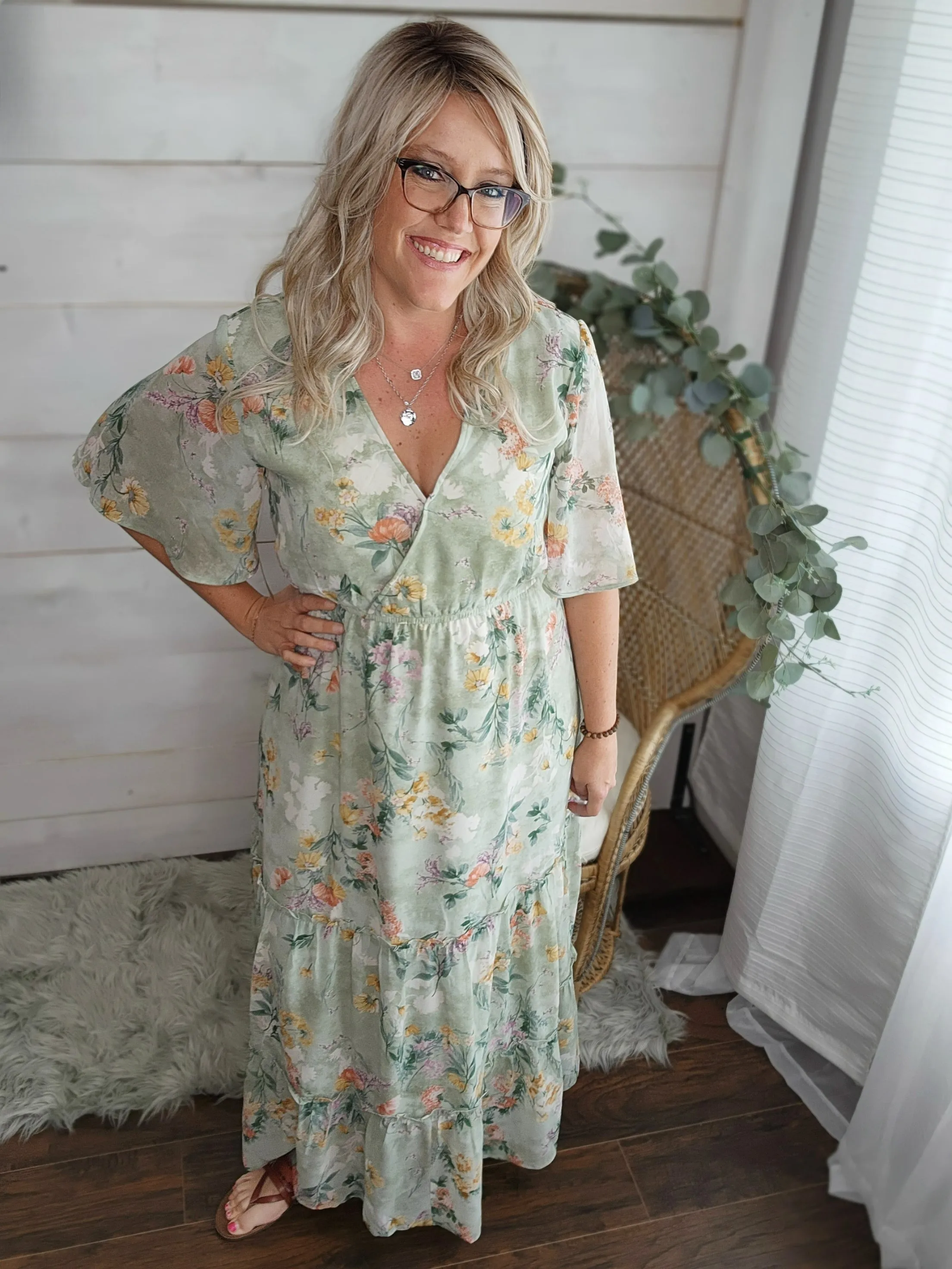 Courtney Sage Floral  * on sale