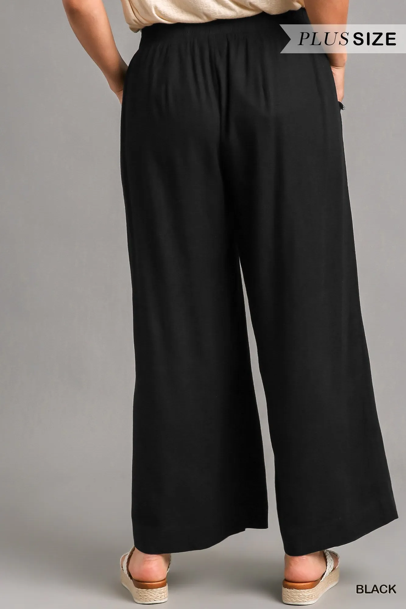 Double Pocket Linen Pant in Black