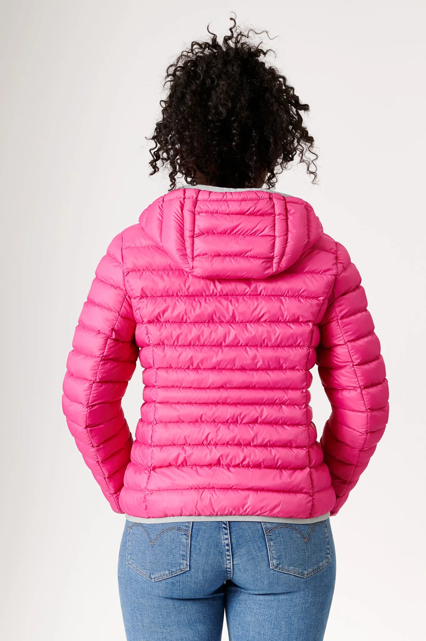Elfy Vegan Down Short Jacket | Rose Pink