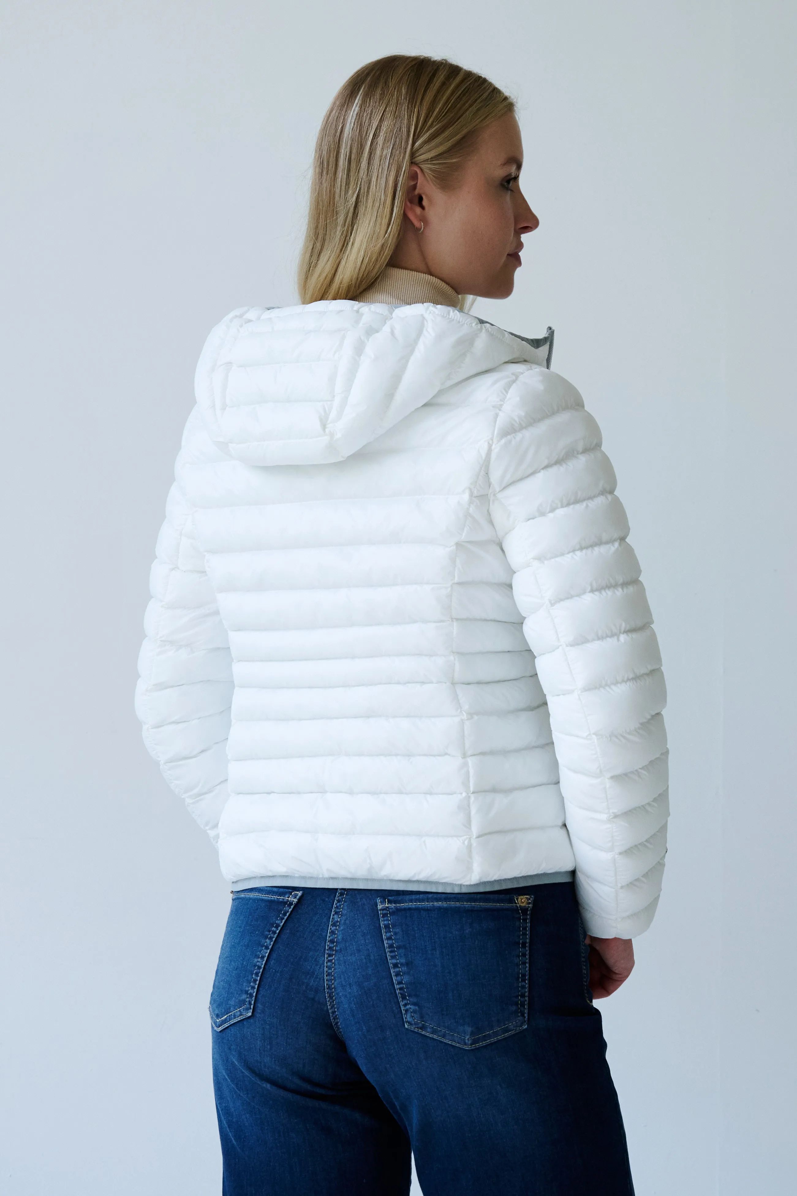 Elfy Vegan Down Short Jacket | White