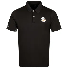 Evergreen Paneled Performance Pique Polo Black/Charcoal - W24