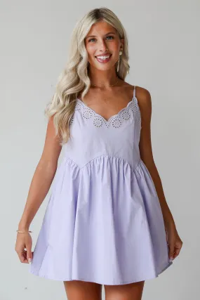 FINAL SALE - Sweetly Darling Eyelet Mini Dress