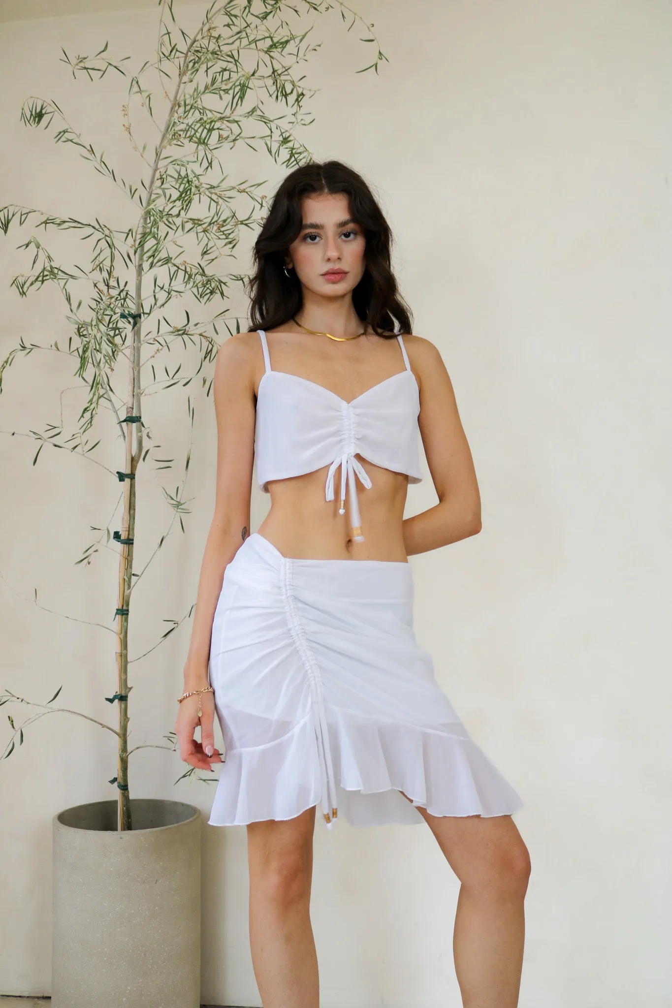 Flirty and Fun Sustainable Summer Matching Top and Skirt Set