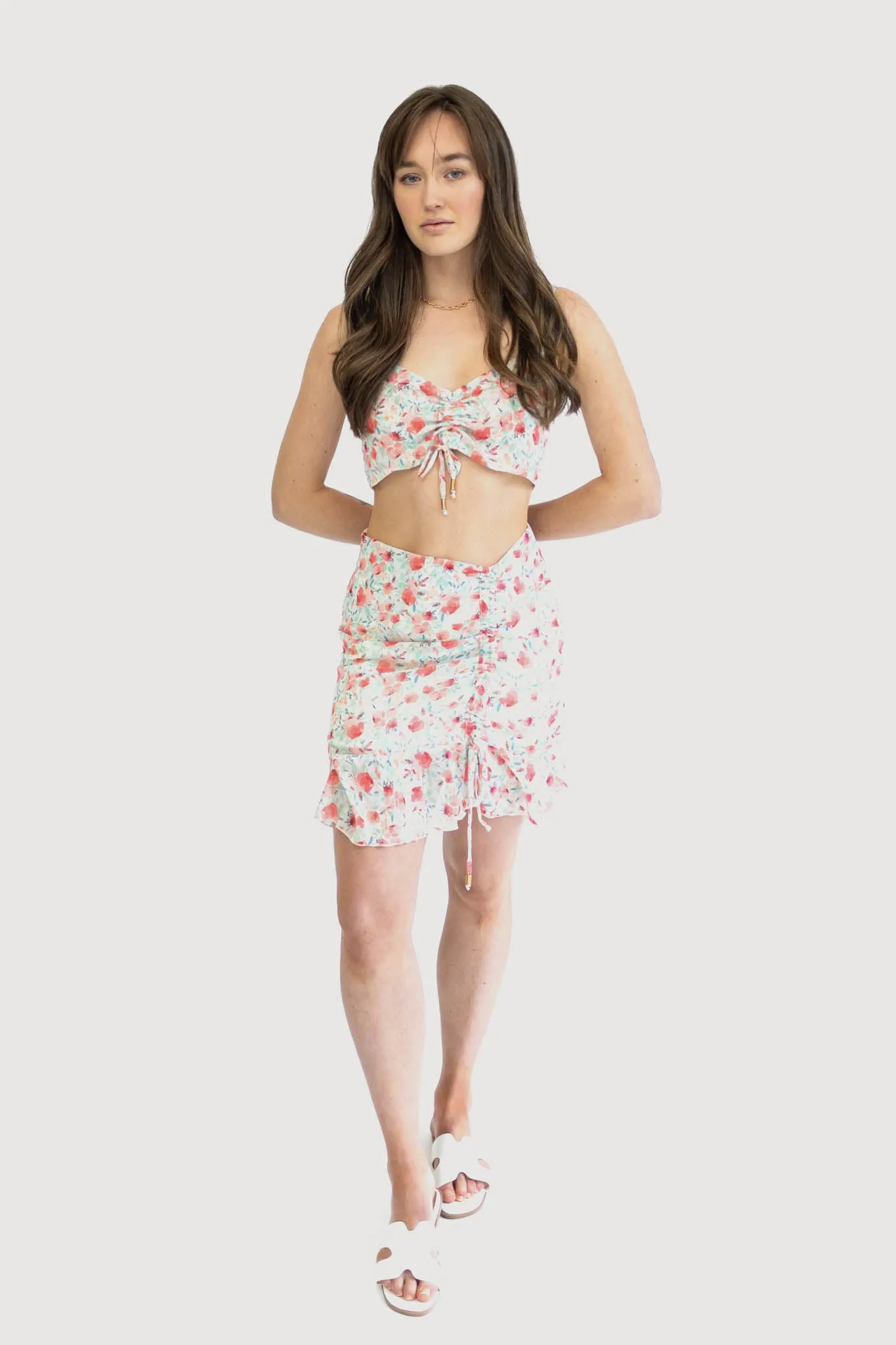 Flirty and Fun Sustainable Summer Matching Top and Skirt Set
