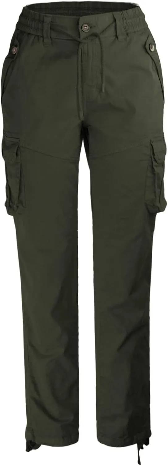 FOURSTEEDS Women's Relaxed Military Multi-Pockets Outdoor Wild Hiking Cargo Pants