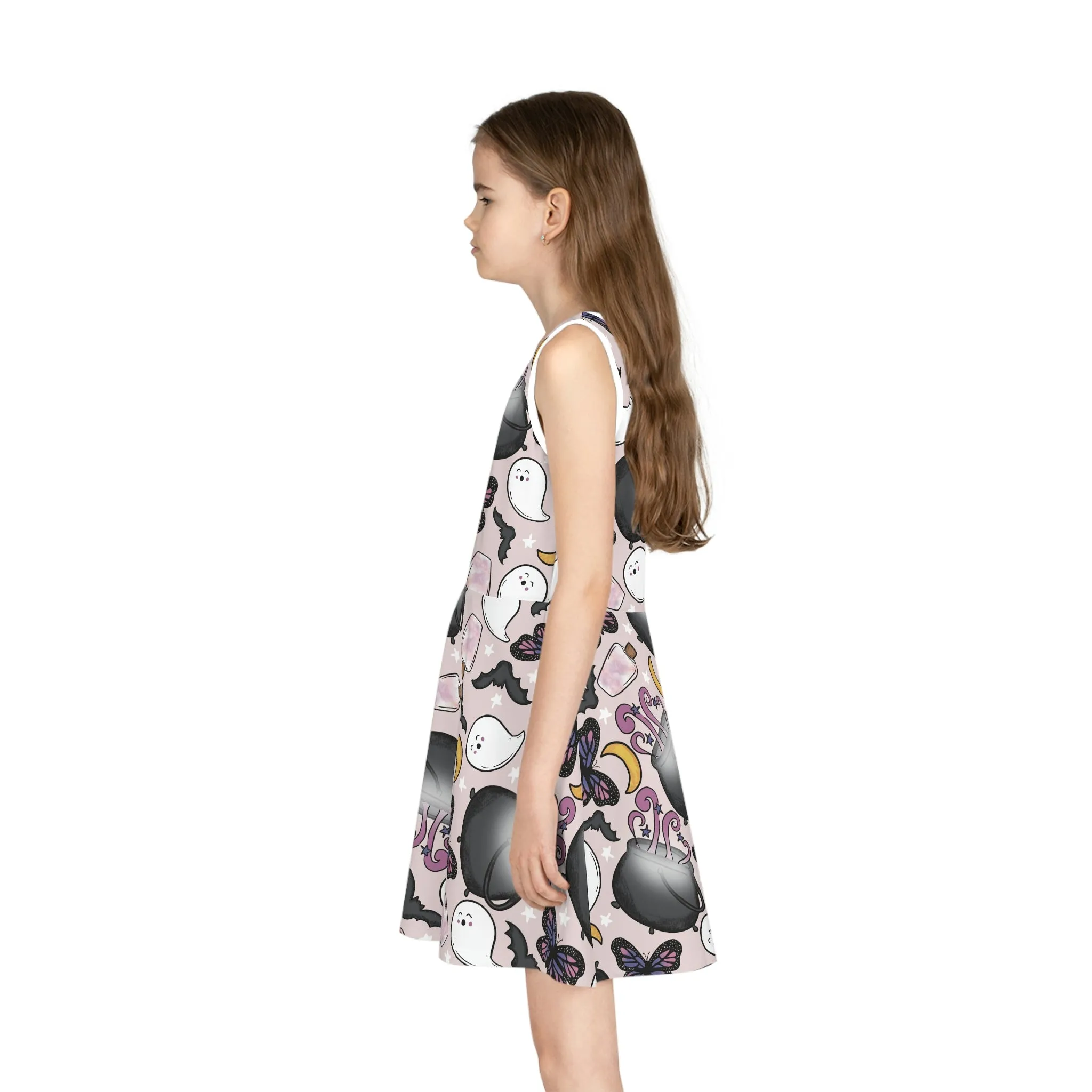 Girls' Sleeveless Sundress (AOP)