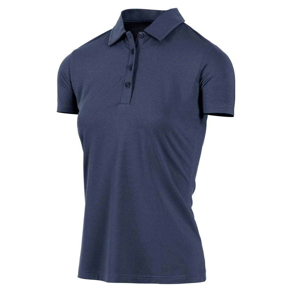 Island Green Honeycomb Jacquard UV Protection Polo Shirt  Navy