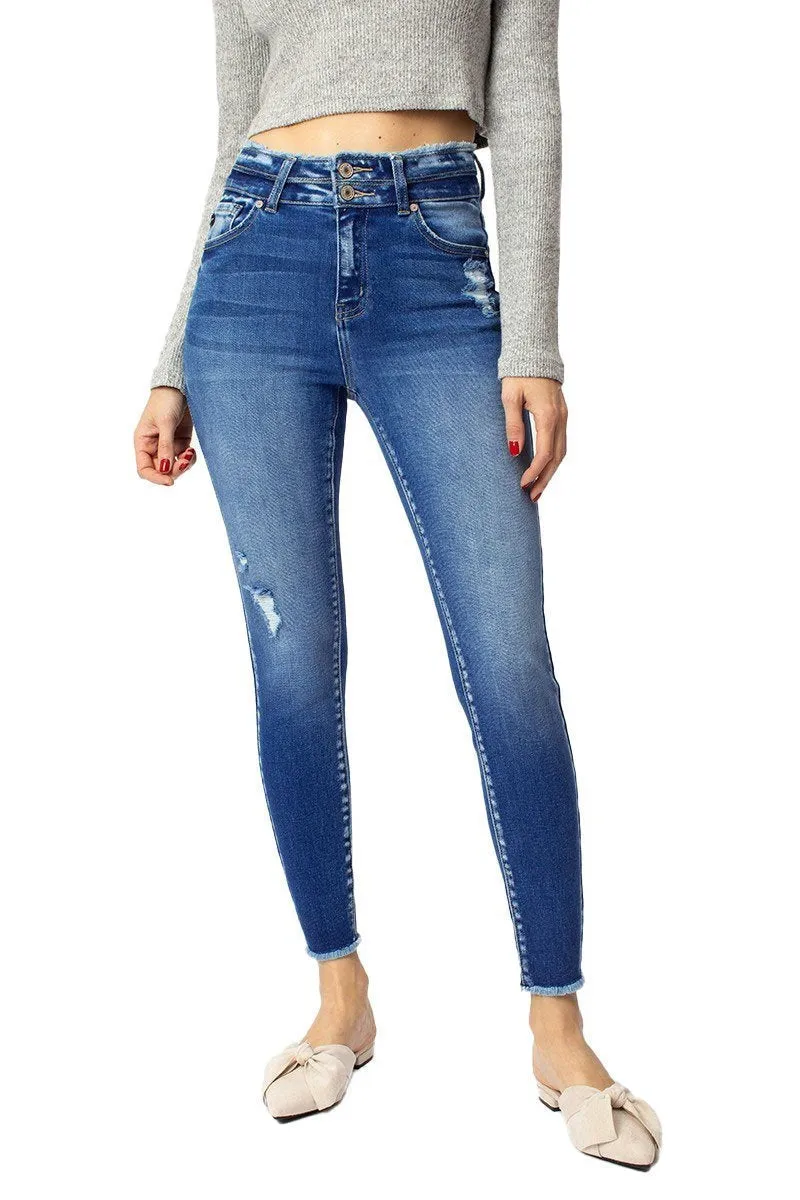Kancan - Women's High Rise Ankle Skinny Jeans - KC7317