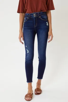 Kancan - Women's High Rise Ankle Skinny Jeans - KC7317