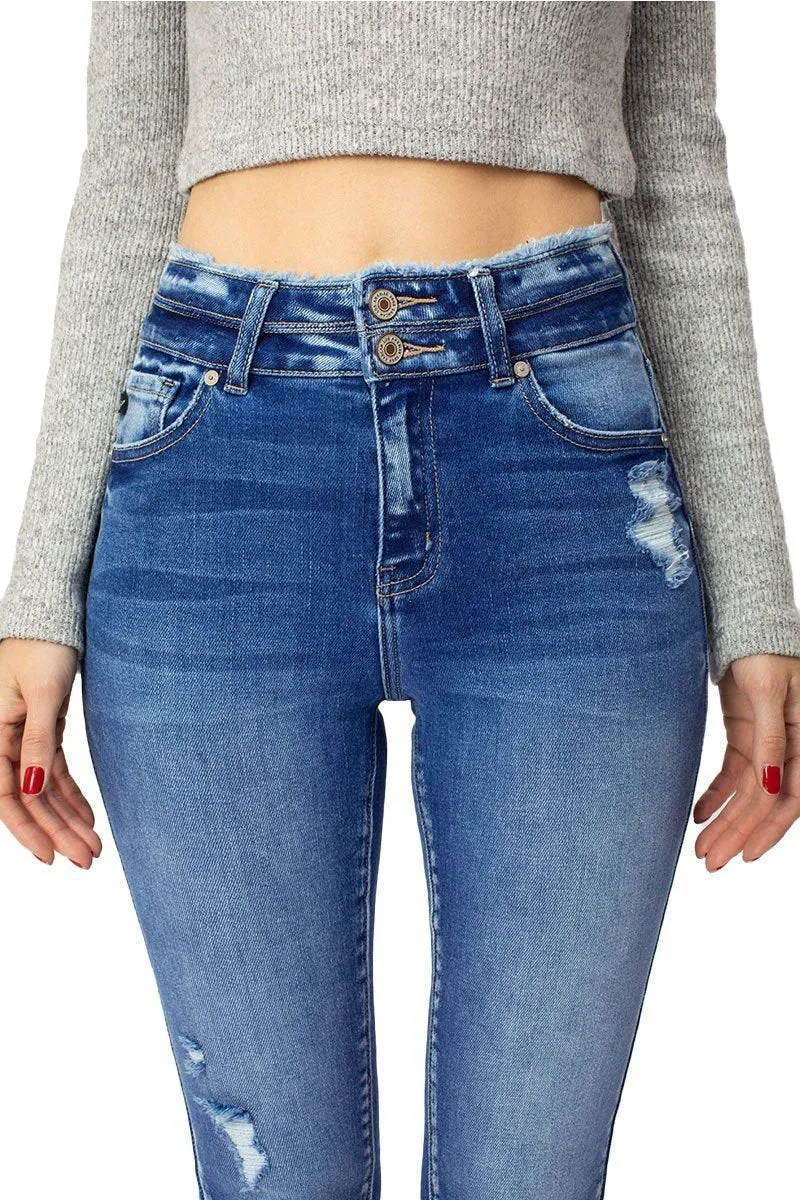 Kancan - Women's High Rise Ankle Skinny Jeans - KC7317