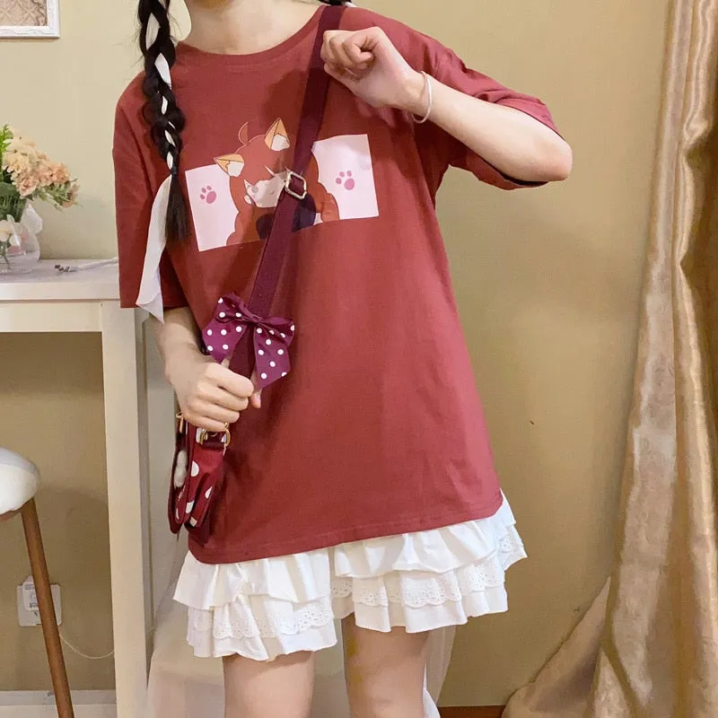 Kawaii Anime Printed Soft Girl T-shirt