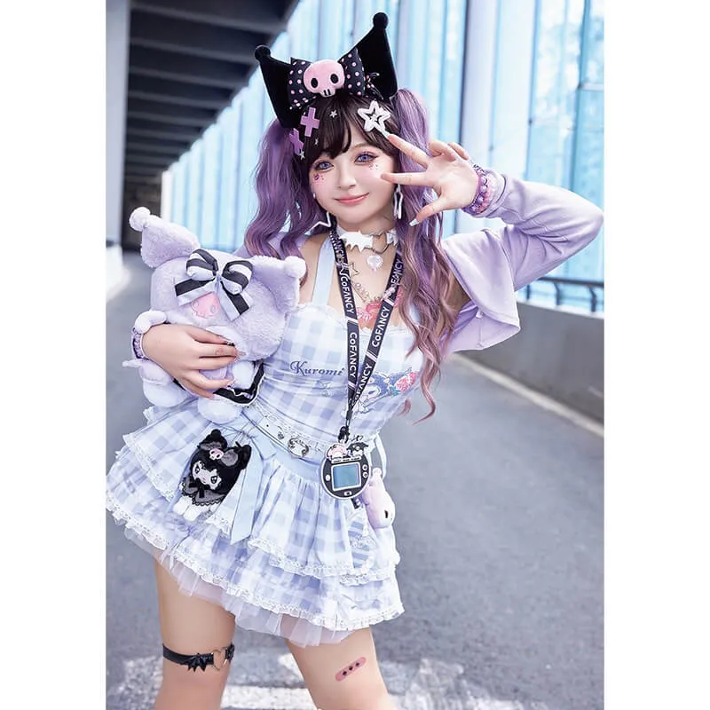 Kuromi Frill Hem Sun Protection Purple Hooded Jacket