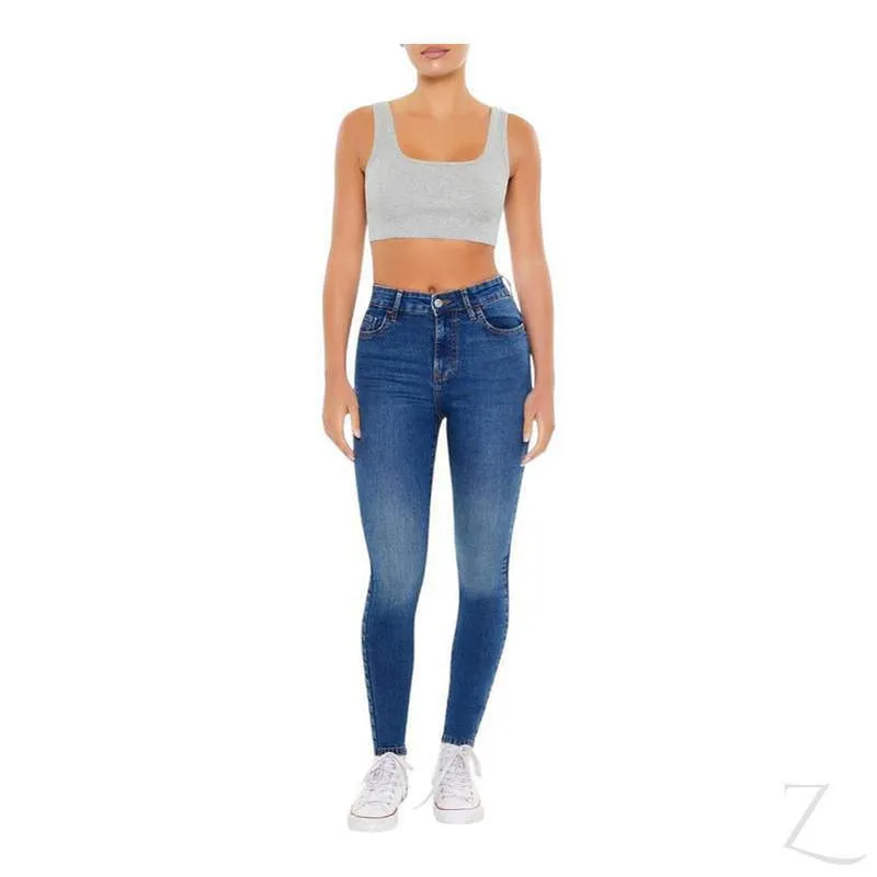 Ladies Super Stretchy Super Skinny Strong Denim Jeans | Plain | "Fele"