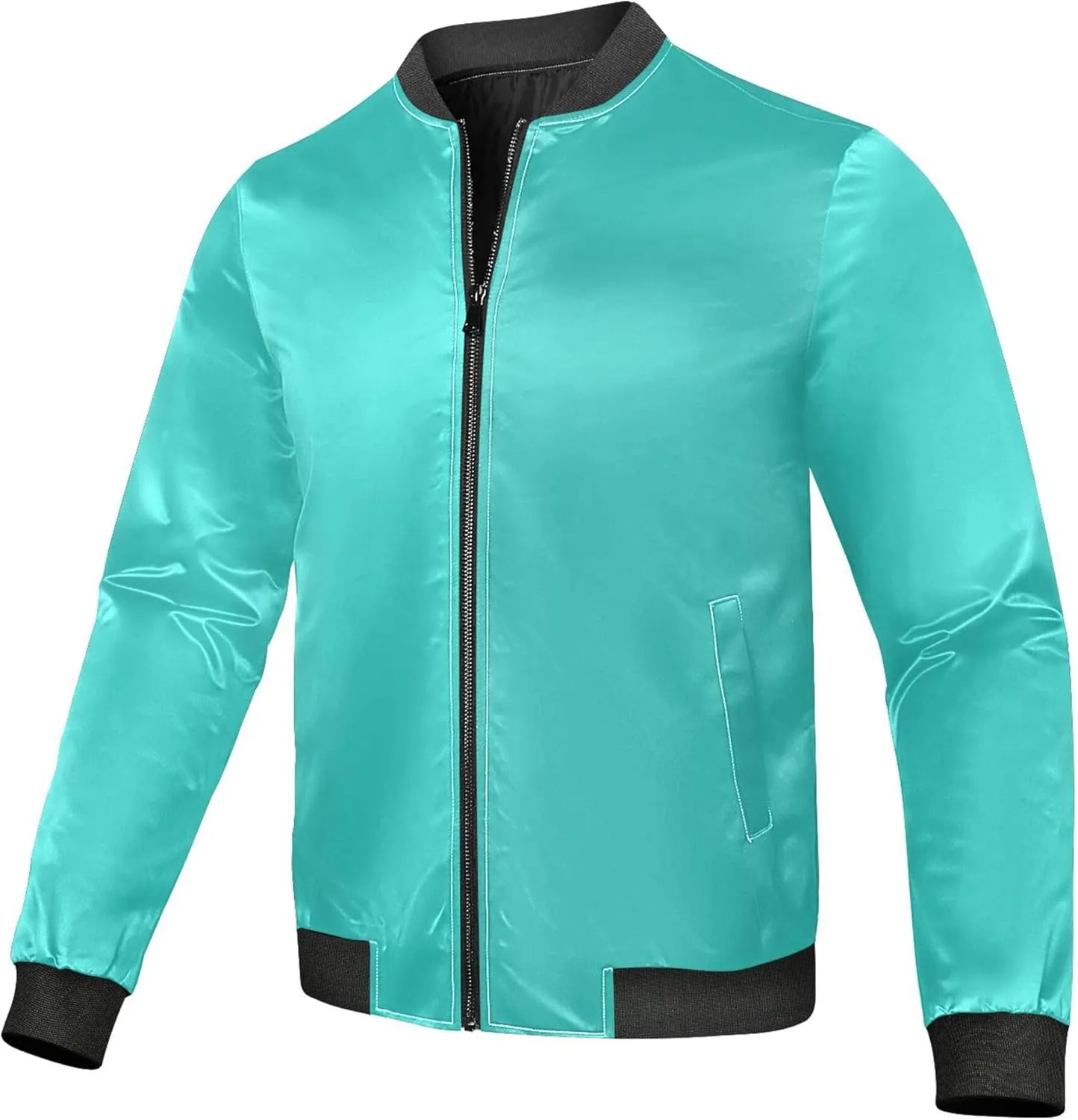 linqin Light Sea Green Lightweight Waterproof Rain Jacket Men Windbreaker Jacket Softshelljacke Active