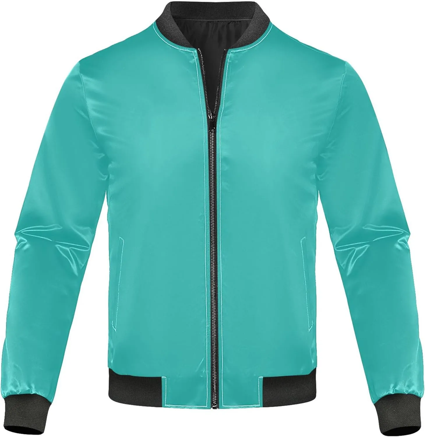 linqin Light Sea Green Lightweight Waterproof Rain Jacket Men Windbreaker Jacket Softshelljacke Active