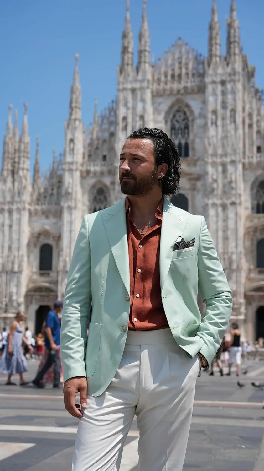 Mens Casual Blazer Classic Fit Jacket for Men Slim Fit Business Casual Lightweight Sport Coat Vintage Blazer Jacket