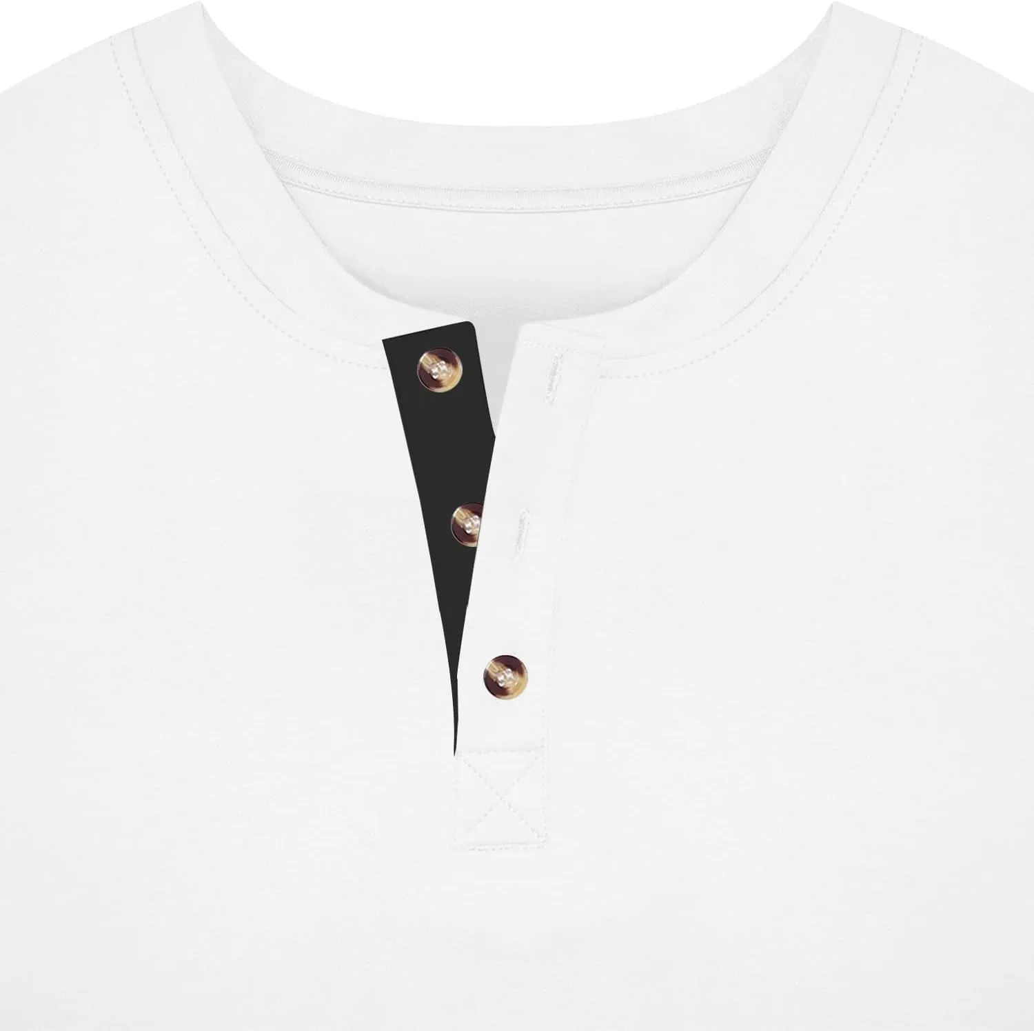 Men's Casual Stretchy Henley Shirts Fitted T Shirt Soft Stylish Tee Tops