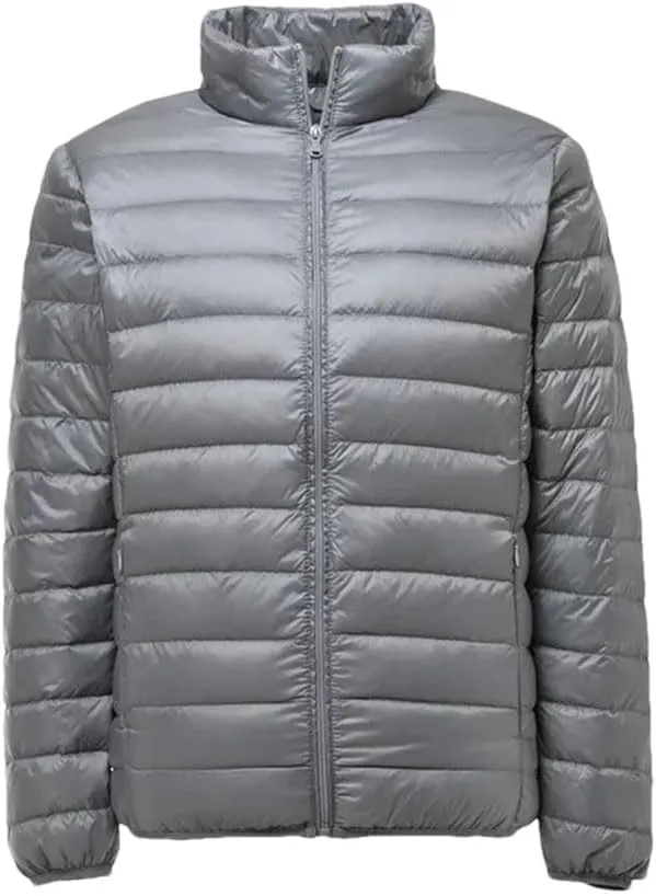 Men's Lightweight Puffer Jacket Hooded Down Jacket Men's Feather Light Down Jacket For Men Outwear Overcoat
