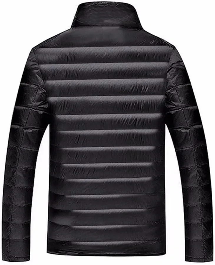 Men's Lightweight Puffer Jacket Hooded Down Jacket Men's Feather Light Down Jacket For Men Outwear Overcoat