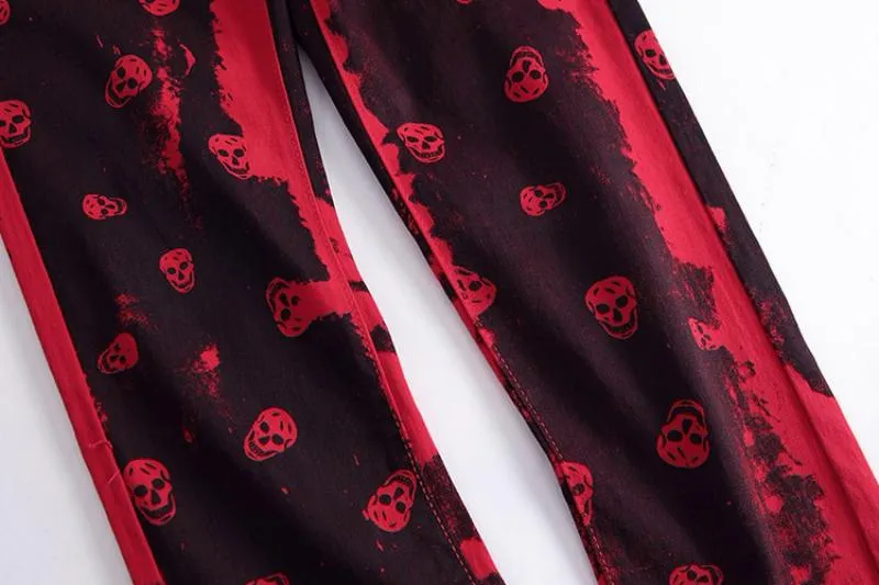 Men's Stretchy Printed Jeans | Plus Size