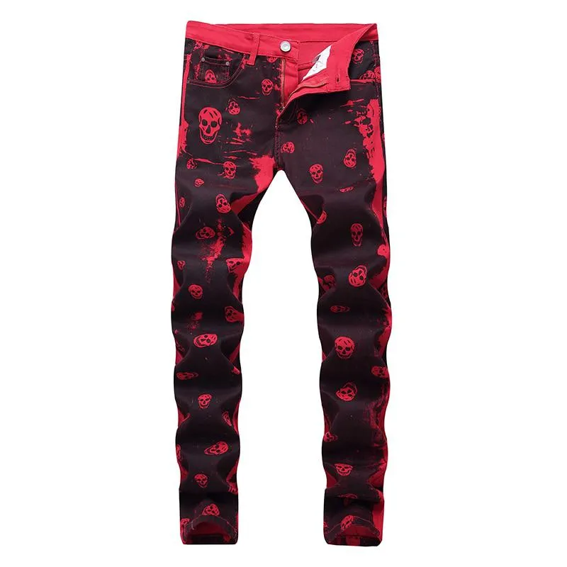 Men's Stretchy Printed Jeans | Plus Size