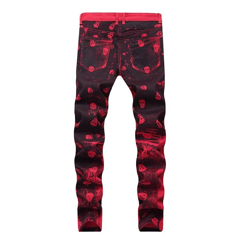 Men's Stretchy Printed Jeans | Plus Size