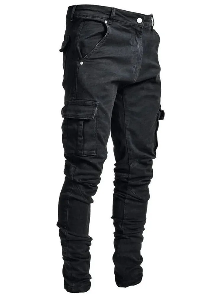 Mens Stretchy Skinny Ripped Jeans
