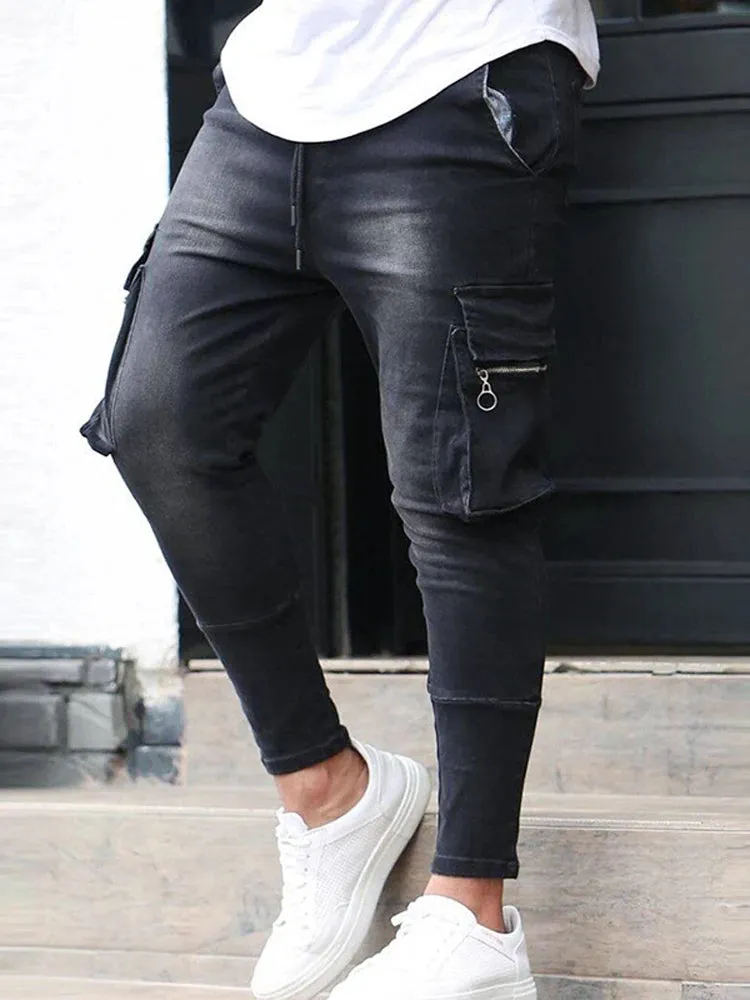 Mens Stretchy Skinny Ripped Jeans