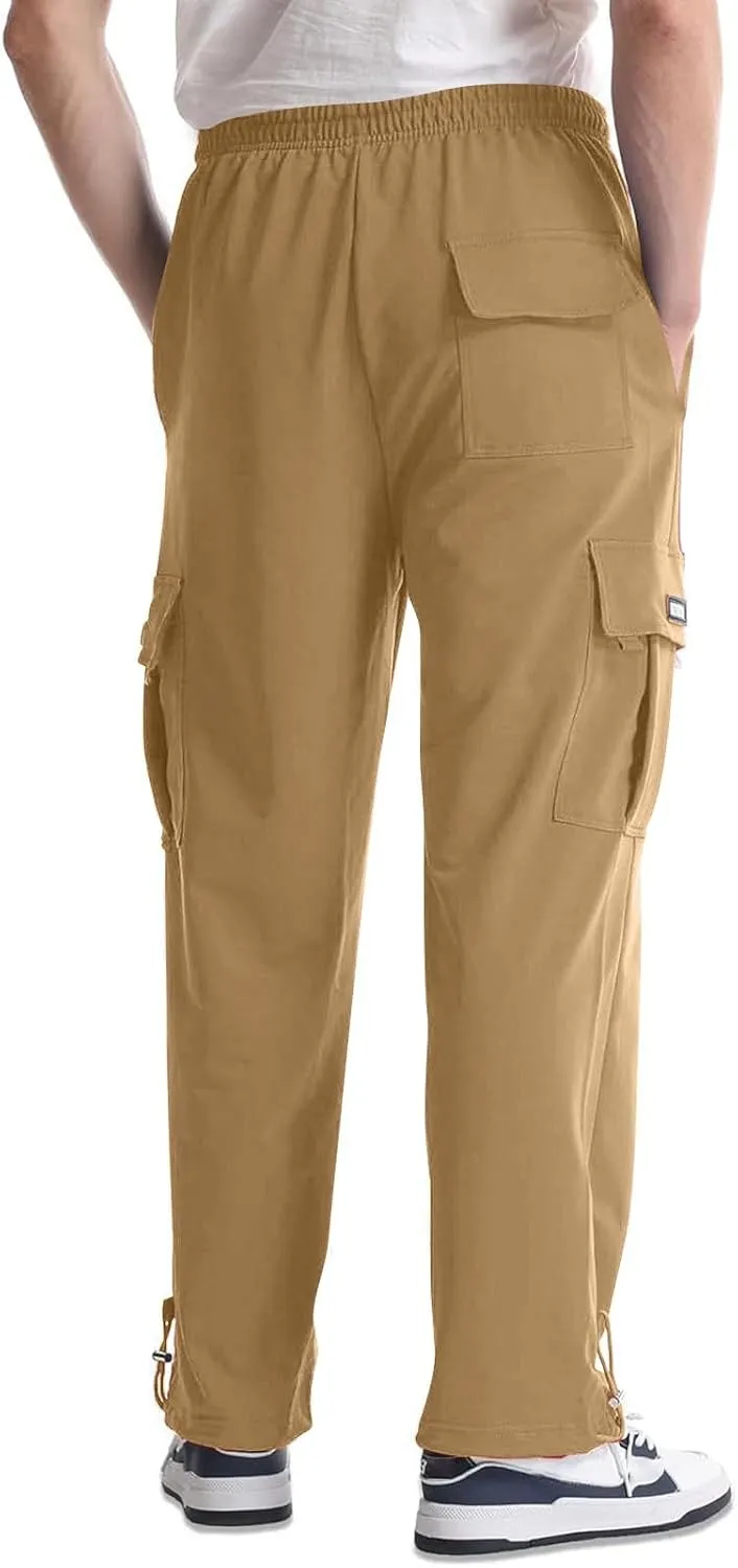 Mens Sweatpants Waist Elastic Tactical Joggers Exercise Outdoor Lightweight Relaxed Carpenter Pants