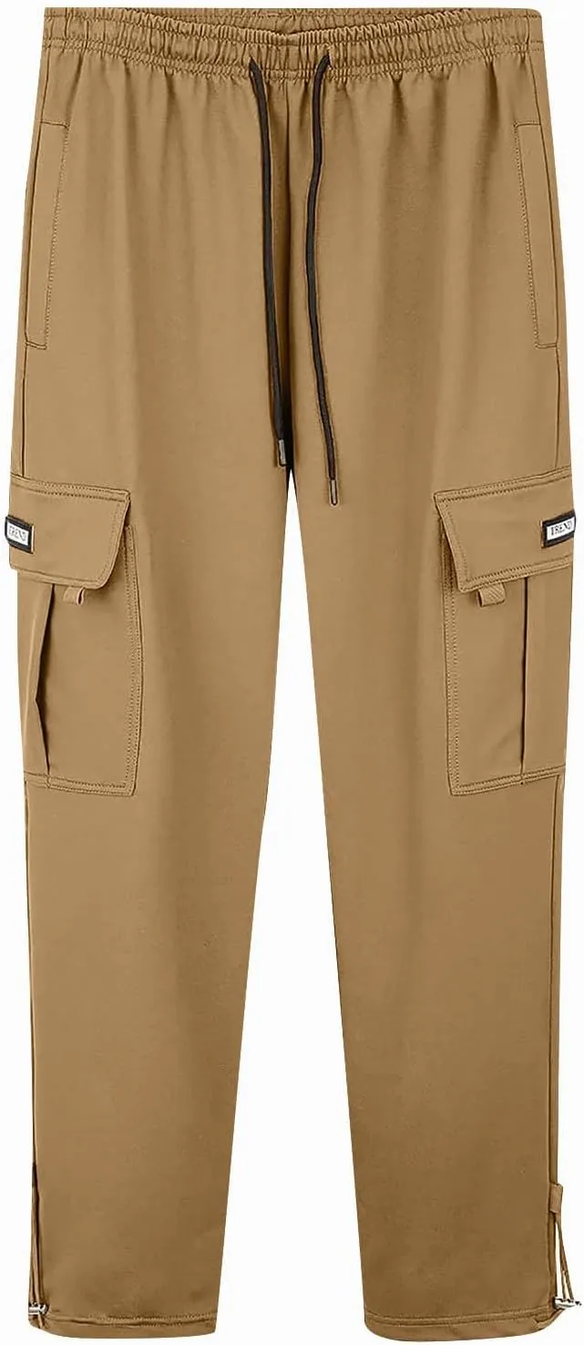 Mens Sweatpants Waist Elastic Tactical Joggers Exercise Outdoor Lightweight Relaxed Carpenter Pants