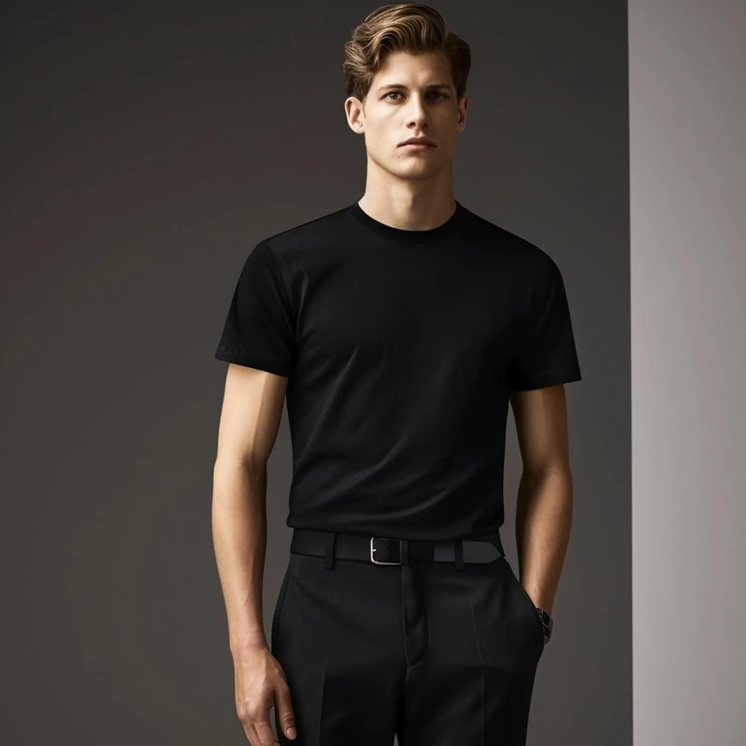 Mens T Shirt - Short Sleeve Crew Neck Soft Fitted Tees 3-Pack