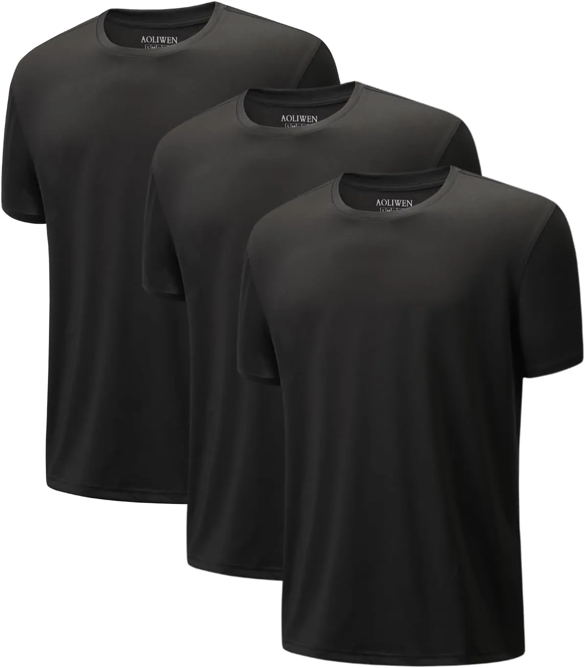Mens T Shirt - Short Sleeve Crew Neck Soft Fitted Tees 3-Pack