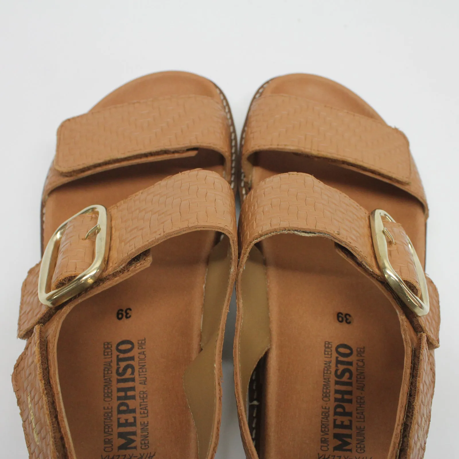 Mephisto Belona Leather Women's Hook and loop Sandals - UK 6.5 - US 9 Women - EU 39